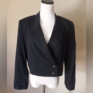 Norton McNaughton Elegant Black Blazer with Gold Buttons
